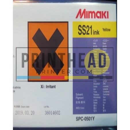 Genuine Mimaki SS21 Solvent Ink Cartridge 440ml Yellow